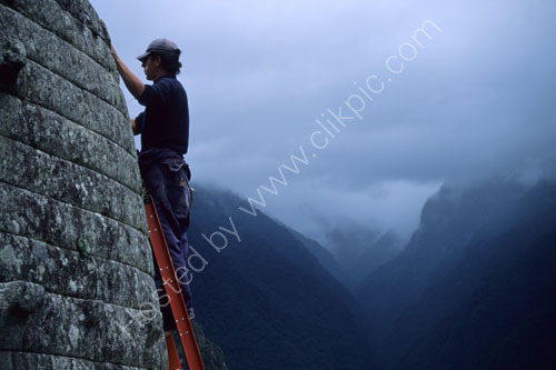 Gardener at Machu Picchu
